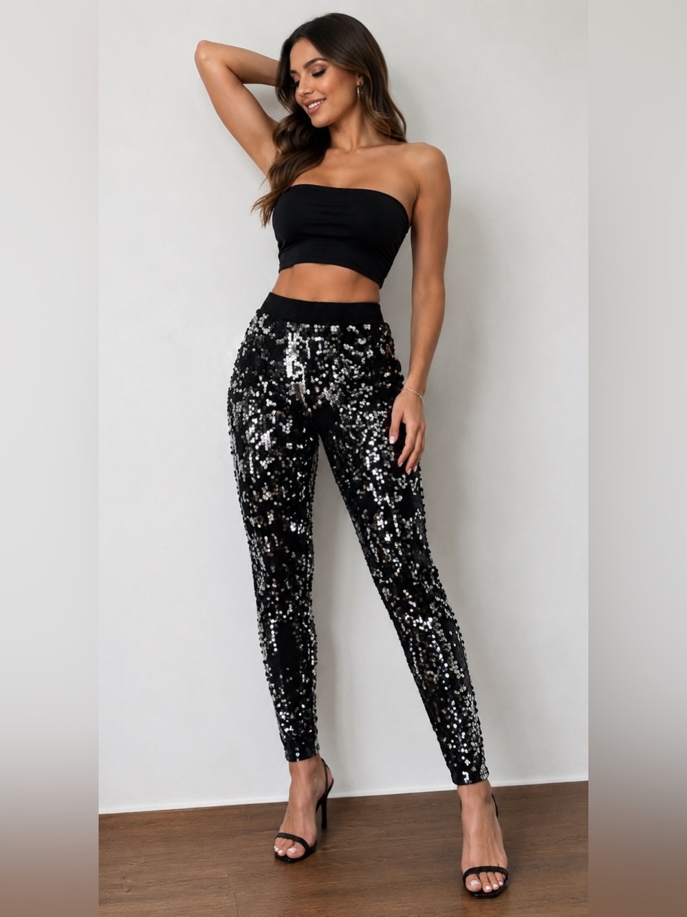 Express Black Sequin Leggings XS New With Tags Party Glam